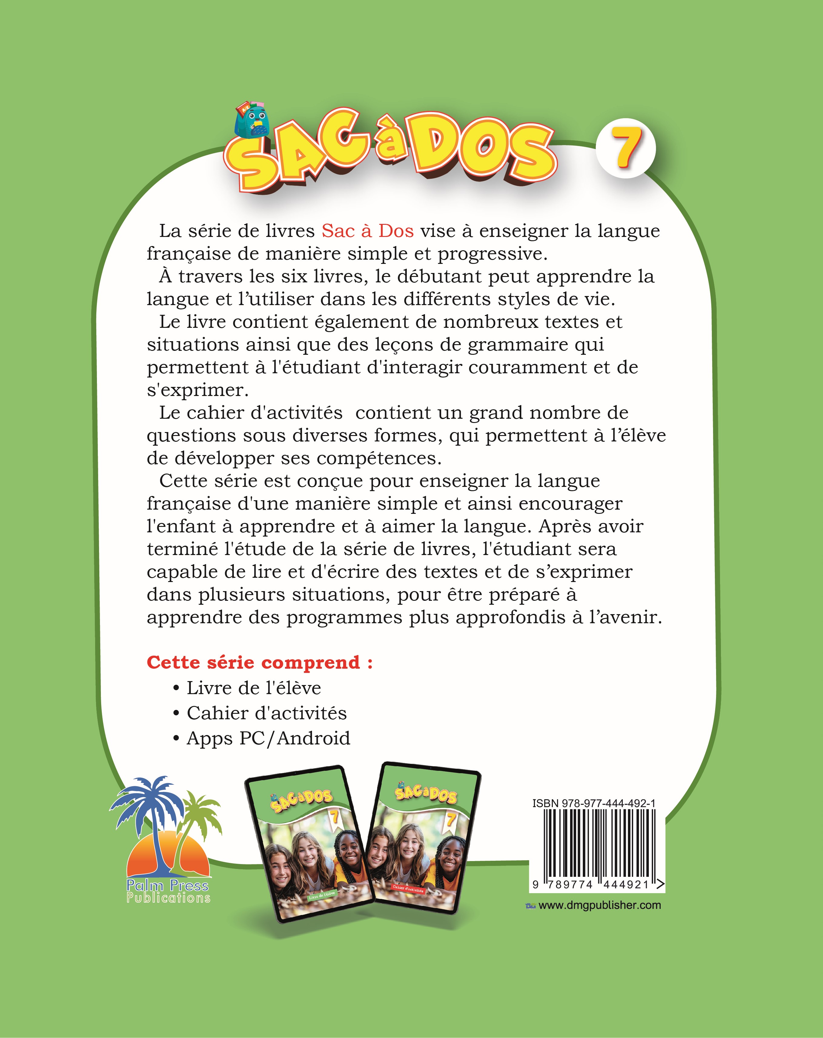Sac à dos 7 Cahier d`activitès